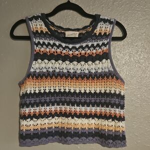 Crochet Cropped Sleeveless Top